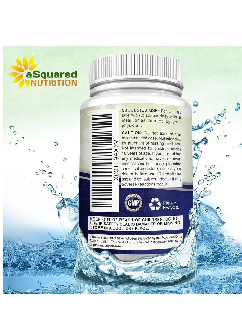 aSquared Nutrition Magnesium Glycinate Supports Muscles, Bones & Heart 400mg 180 Tablets 90 Days supply - Image 3