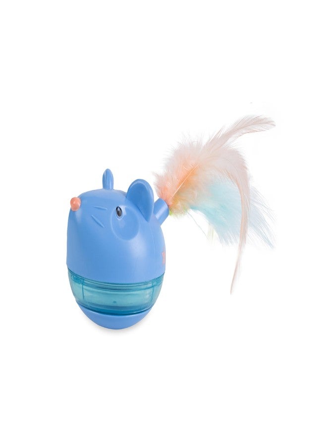 Catstages Hunt 'N Swat Treat Tumbler Interactive Treat-Dispensing Cat Toy, Blue - Image 1