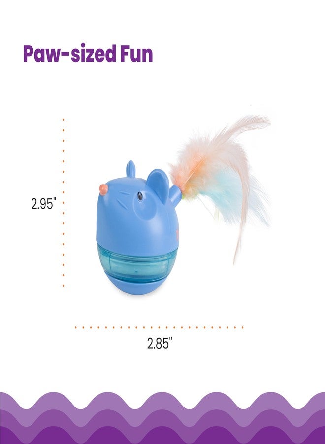 Catstages Hunt 'N Swat Treat Tumbler Interactive Treat-Dispensing Cat Toy, Blue - Image 5