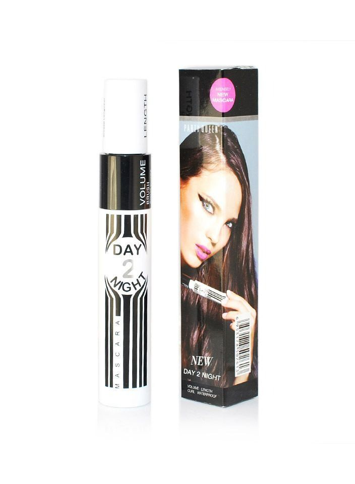 PARTY QUEEN Dual Uses Length  Volume Brush Extra Black Waterproof Mascara. - Image 3