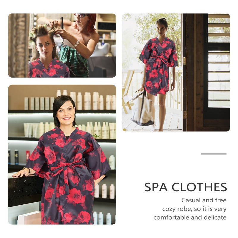 Hair Salon Gown Practical Hairdressing Clothes For Beauty Salons Red 124.00X60.00X1.00CM Comfortable 1Pcs - Image 3