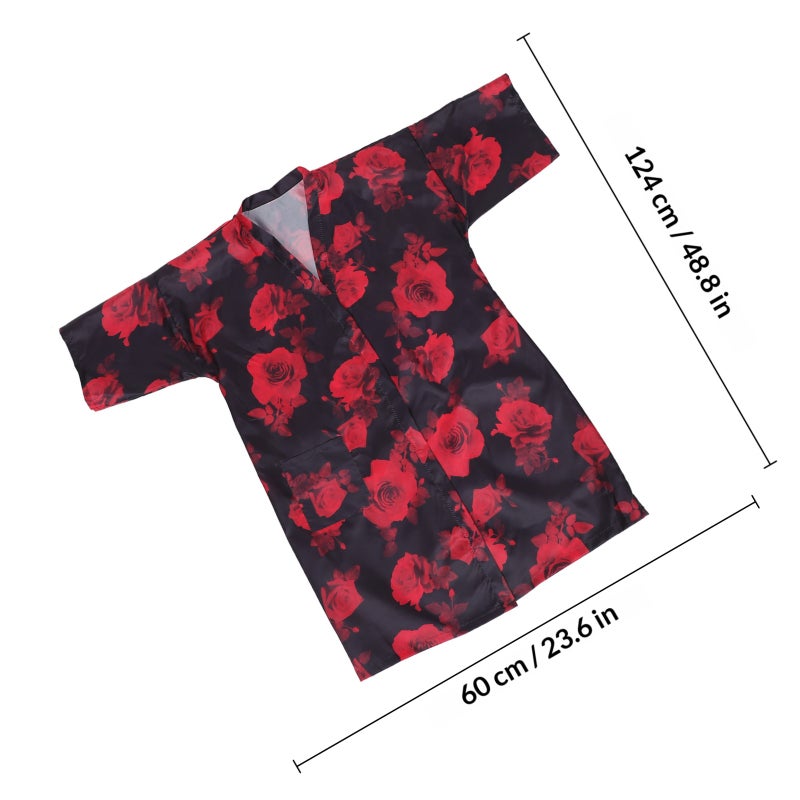 Hair Salon Gown Practical Hairdressing Clothes For Beauty Salons Red 124.00X60.00X1.00CM Comfortable 1Pcs - Image 2