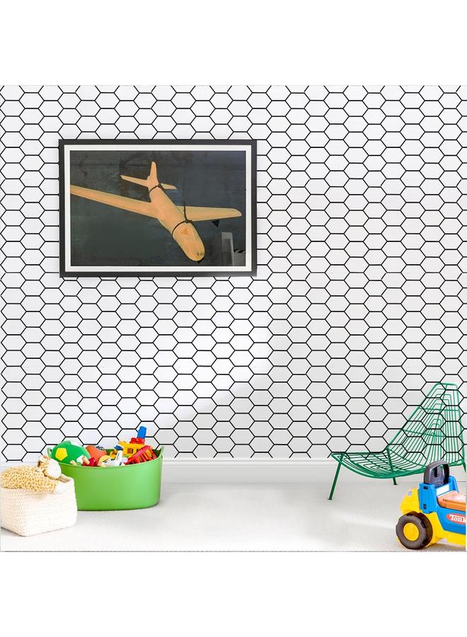 Bluejw Wood Grain Wallpaper Wallpaper Self-adhesive Bedroom Waterproof Moisture-proof Living Room Simple Triangle White Wall Wallpaper Student Renovation Stickers - Image 2