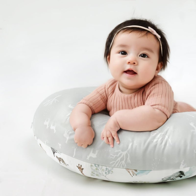 GRSSDER Nursing Pillow Cover Stretchy Minky Removable Nursing Covers for Breastfeeding Pillows, Ultra Soft Comfortable Slipcover for Boy and Girls, Stylish Pretty Savannah - Image 5