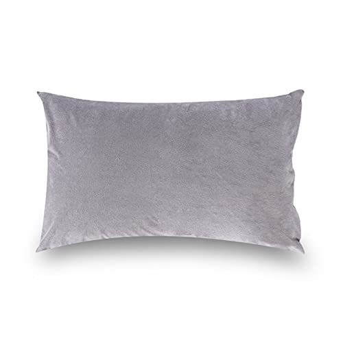 Wakefit Pillow Protector Waterproof | Terry Cotton | Pillow Inner Cover with Zip | 200 GSM | Grey-28x18 Inch | Set of 2 - Image 1