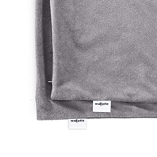 Wakefit Pillow Protector Waterproof | Terry Cotton | Pillow Inner Cover with Zip | 200 GSM | Grey-28x18 Inch | Set of 2 - Image 5