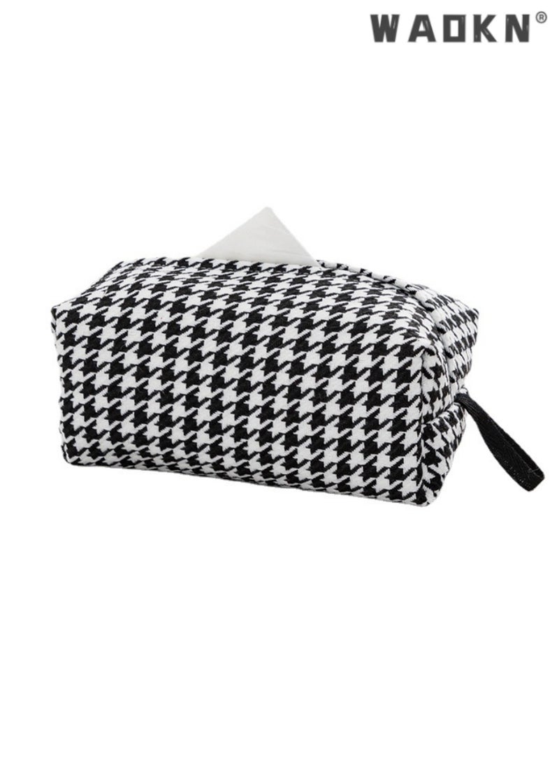 WAOKN Trendy Modern Minimalist Light Luxury Style Home Fabric Tissue Storage Box for Living Room, Dining Room, Tabletop Napkin Sleeve, Tissue Pouch, and Tissue Holder - Image 4