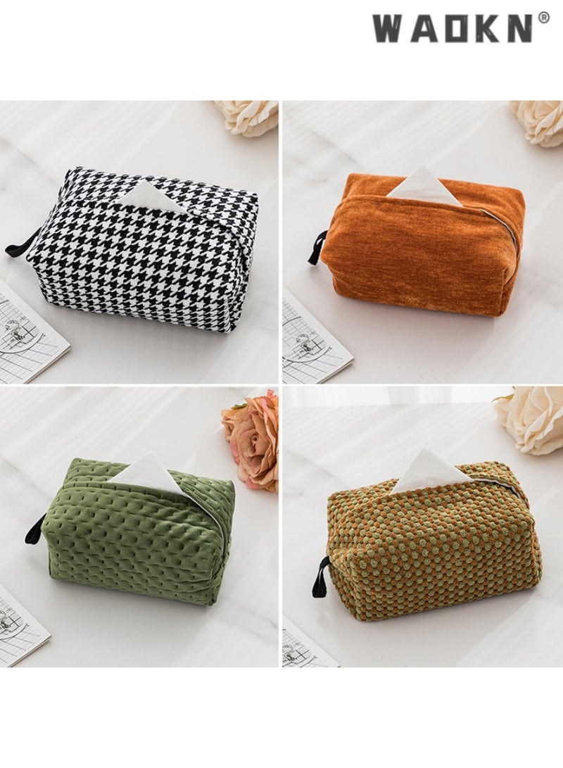 WAOKN Trendy Modern Minimalist Light Luxury Style Home Fabric Tissue Storage Box for Living Room, Dining Room, Tabletop Napkin Sleeve, Tissue Pouch, and Tissue Holder - Image 5