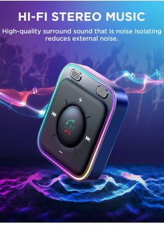 Excefore Bluetooth 5.3 Car Adapter with Dual Mics and Noise Cancellation, AUX Bluetooth Car Kit, with Plug and Play and Noise Filter for Hands Free Calls and Stereo Audio  - Image 2