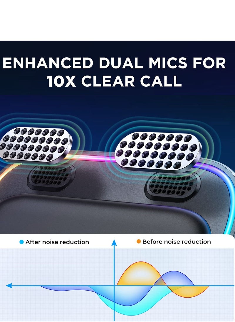 Excefore - Bluetooth 5.3 Car Adapter with Dual Mics and Noise Cancellation, AUX Bluetooth Car Kit, with Plug and Play and Noise Filter for Hands Free Calls and Stereo Audio - Image 1
