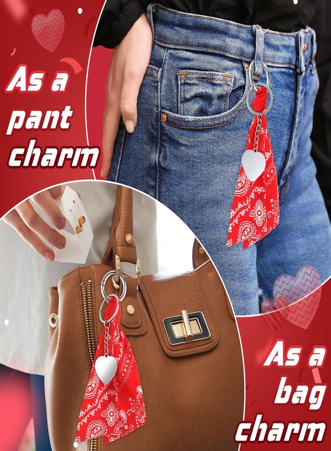 Remuuly Bag Charm for Women Western Bandana Bow Pearl Heart Charm Fashion Hip Hop Punk Bags Charms for Bag Tote Accessories - Image 4