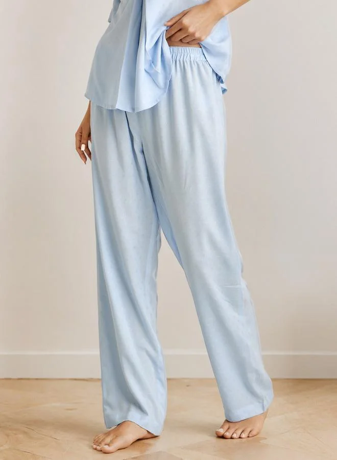 Splash FAV  Pyjama Set Button Down Shirt & Trousers Viscose for Women | Best Price UAE