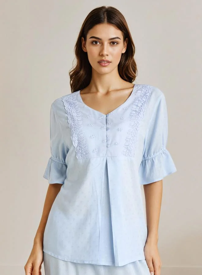 Splash FAV Pyjama Set Button Down Shirt & Trousers Viscose