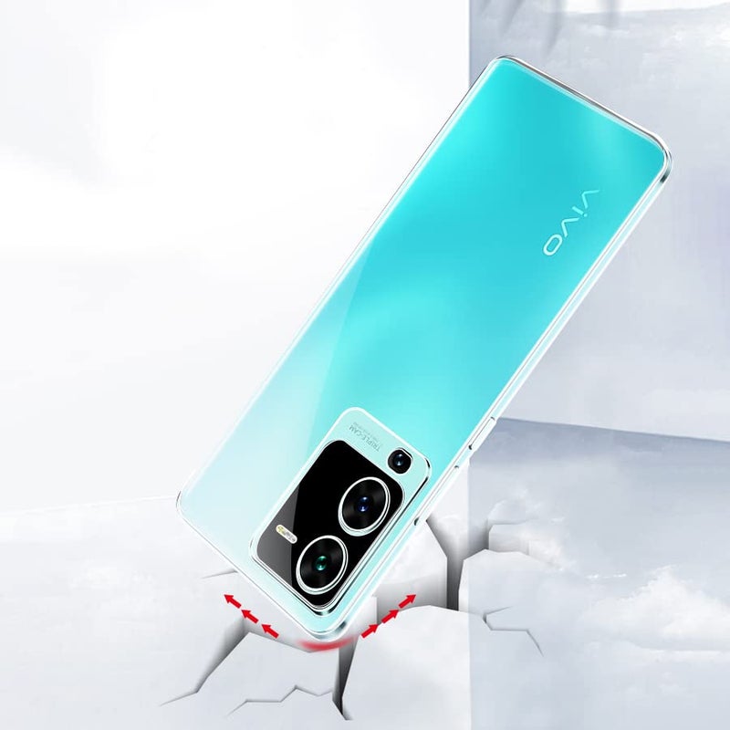 Realcase غطاء خلفي سيليكون شفاف لكاميرا كريستال كلير فيفو V25 برو 5G | تصميم واقي غطاء خلفي شفاف لكاميرا فيفو V25 برو 5G - Image 2