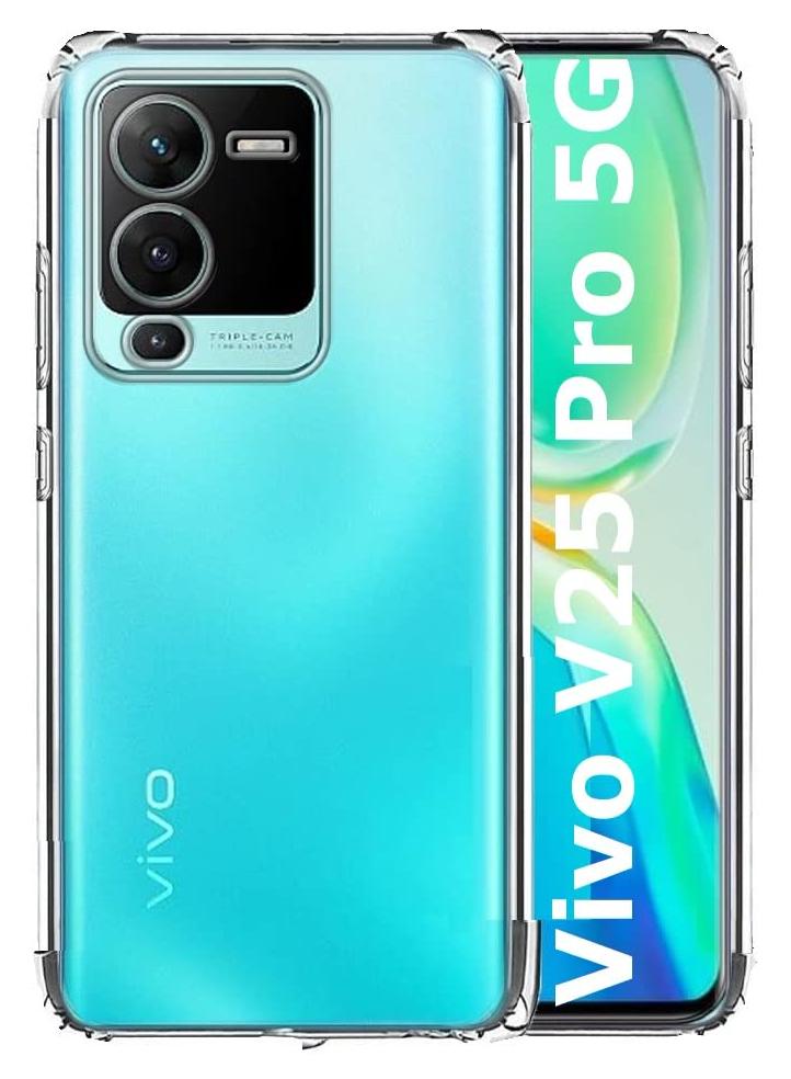 Realcase غطاء خلفي سيليكون شفاف لكاميرا كريستال كلير فيفو V25 برو 5G | تصميم واقي غطاء خلفي شفاف لكاميرا فيفو V25 برو 5G - Image 1