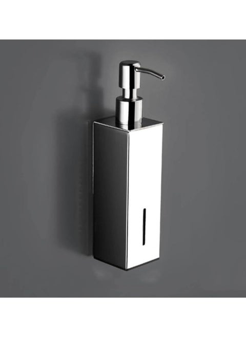 LBMT  Wall Mounted Soap Dispenser, Manual Lotion Dispenser with Stainless Steel Pump for Bathroom Kitchen (Square Glossy)