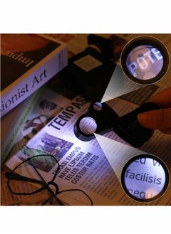 Excefore High Accuracy Diamond Tester Jewelry Diamond Detector Gem Diamond Tester Pen 30X 60X Illuminated Jewelry Eye Loupe Mini LED Foldable Magnifying Jewelry Distinguish Tool (Black Tester, Black Loupe)  - Image 5