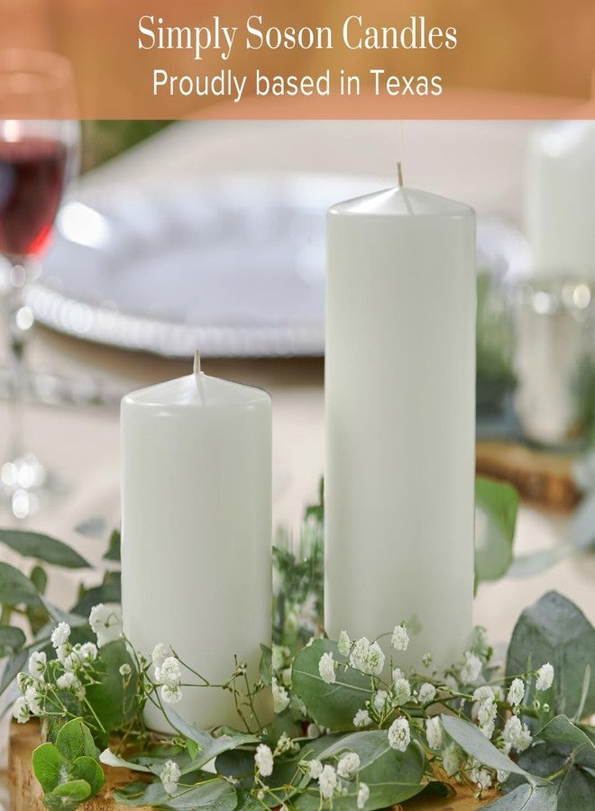 Simply Soson 2.5x6 inch White Pillar Candles, White Candle, Set of 6 Pillar Candles Bulk 2.5x6, Emergency Tall Candle, Wax Candle, Unscented Candles, Candle Pack Cone Tip Pillar - Image 4