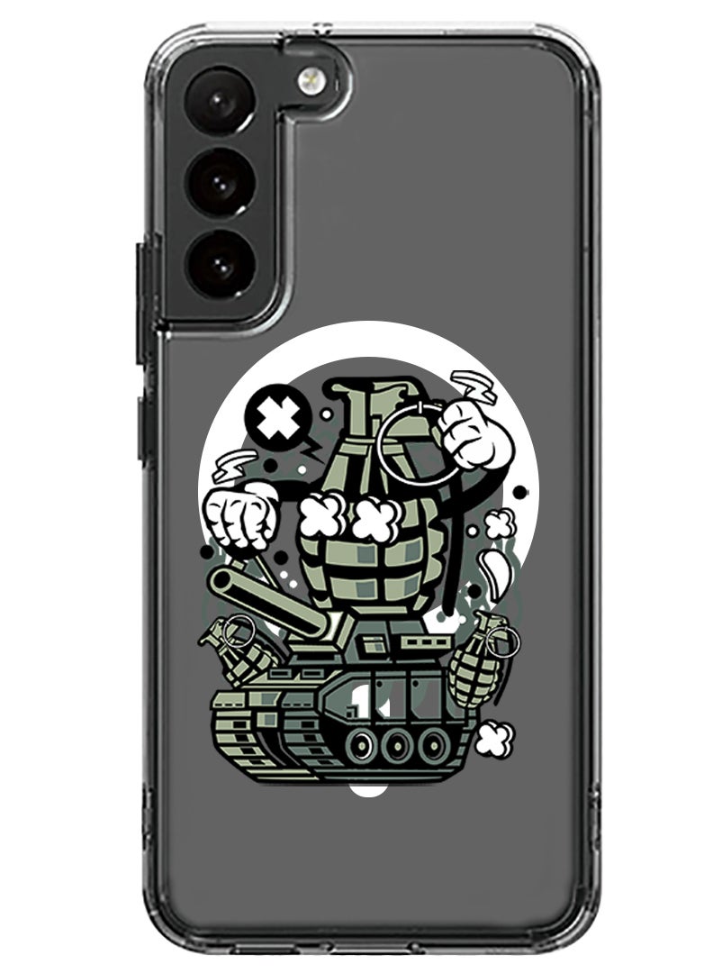 Theodor Magnetic Case for Samsung Galaxy S23 6.1-inch Compatible with MagSafe Wireless Charging, Shockproof Phone Bumper Cover grenade copy  - Image 1