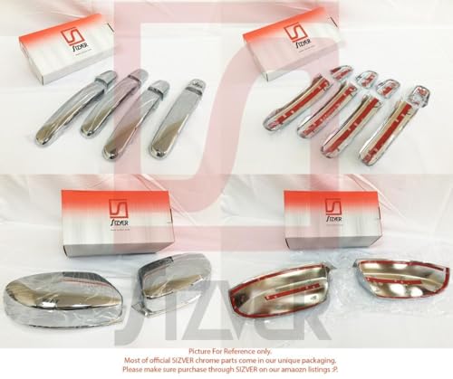 S SIZVER Sizver Chrome Door Mirror Cover For 2014-2018 Chevy Silverado 1500 ^Top Half^ - Image 3