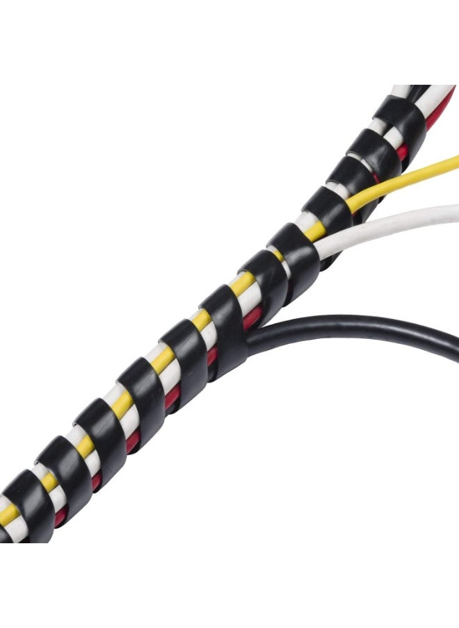 VOLT Spiral Cable Wrap 10 Meter Length | Flexible & Durable Cable Organizer for Computers, TVs & Electrical Equipment (Black)  - Image 3