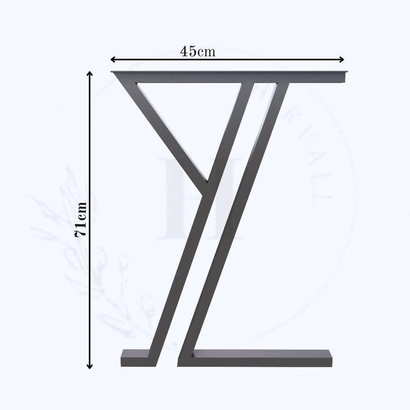 Dcloud Table Legs Metal Industrial Modern DIY Desk Legs Heavy Duty Steel Furniture Legs for Desk Bench and Tables Black Metal Furniture Legs Modern Dining Coffee Table Legs Pack of 2 9 Shape - Image 2