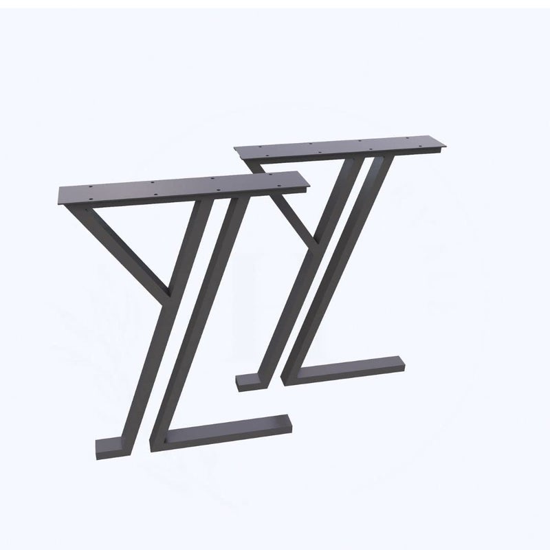 Dcloud Table Legs Metal Industrial Modern DIY Desk Legs Heavy Duty Steel Furniture Legs for Desk Bench and Tables Black Metal Furniture Legs Modern Dining Coffee Table Legs Pack of 2 9 Shape - Image 1