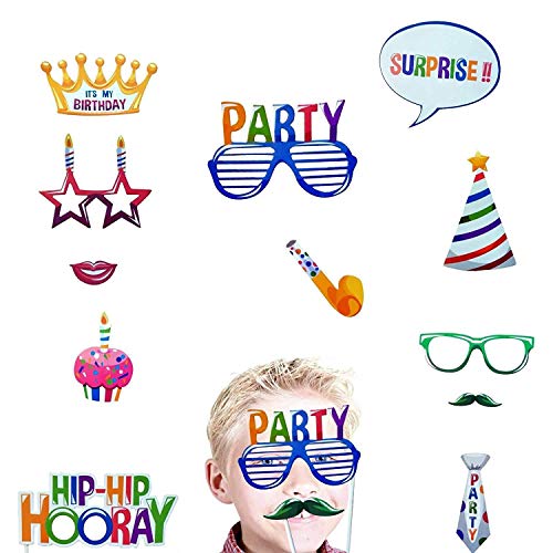 Simple polymer 22 Pcs Happy Birthday Photo Booth Props - Funny DIY Creative Decor for Celebrating - Image 4