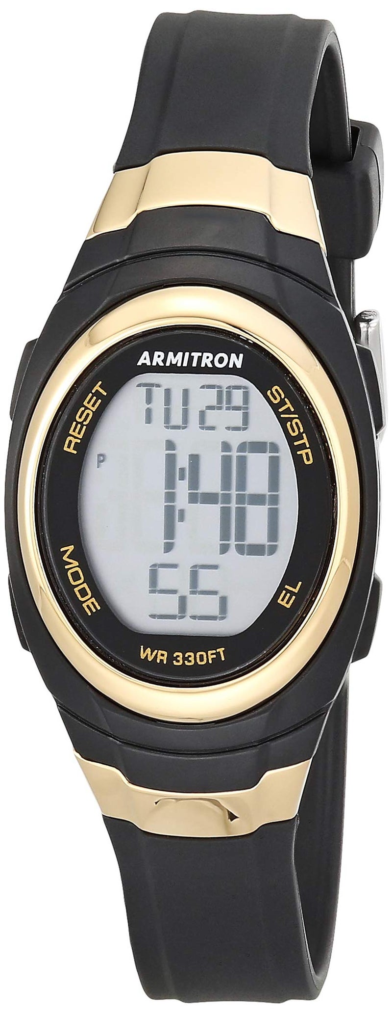 Armitron Sport Women's Quartz Sport Watch with Resin Strap, Black, 12 (Model: 45/7034GBK) - Image 3