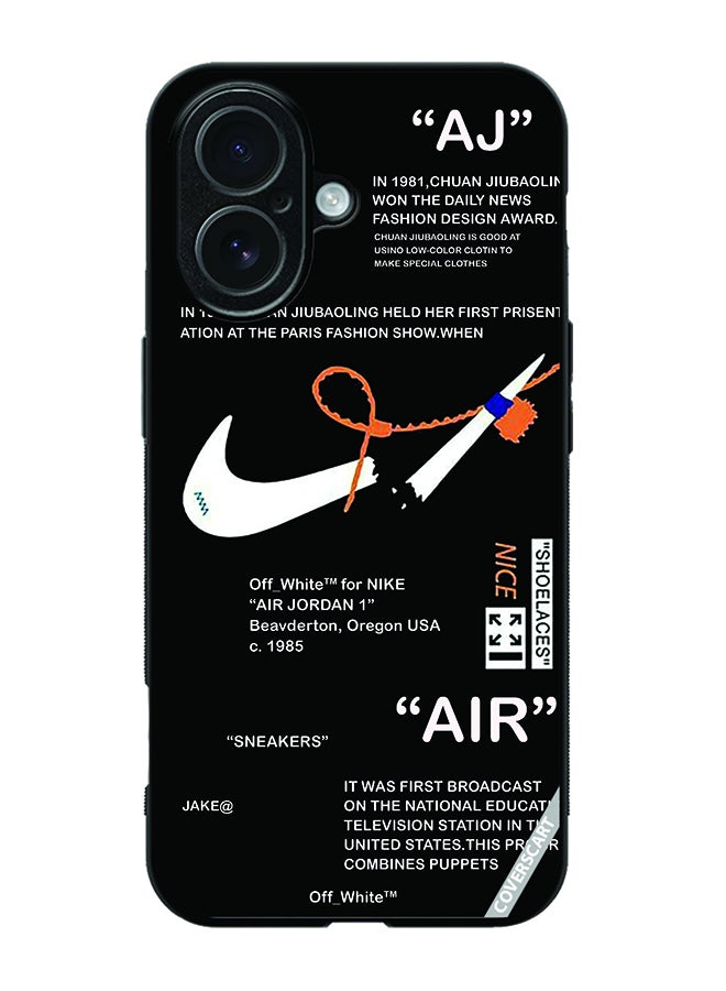 غطاء حماية لجهاز آبل آيفون 17 بتصميم نايك أسود داكن