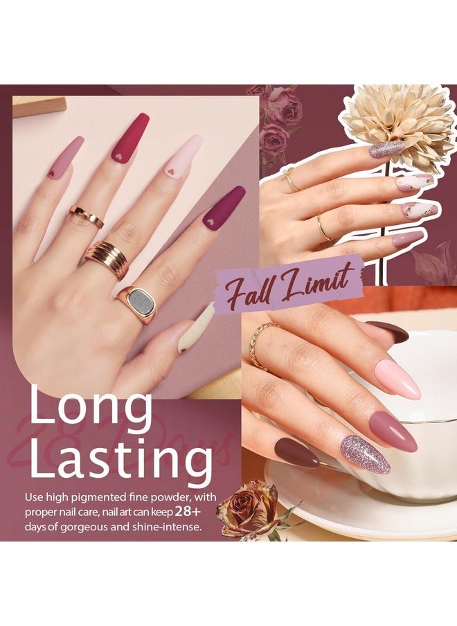 AZUREBEAUTY 130 Pcs Dip Powder Nail Kit 16 Colors Clear Glitter Pink Nail Dip Powder Kit With Top/Base Coat Activator Gel Nail Remover Professional Dip Powder Liquid Set For Home Salon Gifts  - Image 2