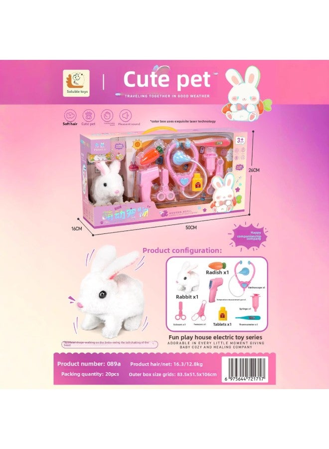 Electric Plush Pet Dog Can Walk Simulation Intelligent Interactive Sound Toy Cute Pet Gift Box Suit Wholesale-Color:8816B Rabbit Bottle Cart (puppy)  - Image 2