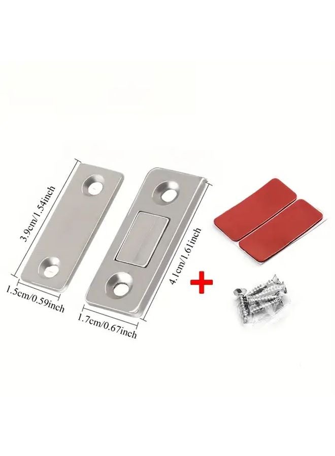 4pcs Silvery Ultra Thin Cabinet Magnetic Catch Kitchen Cupboard Door Closer - Image 4