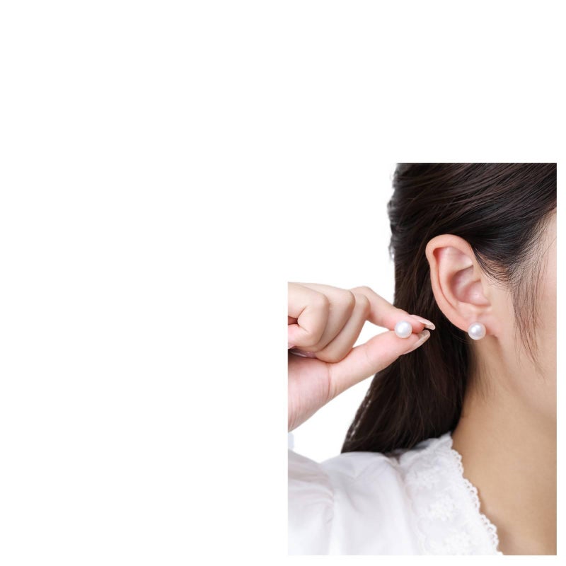 Silver Pearl Earrings in 925 Sterling Silver and Lightweight Huggie Profile for Daily Wear and Elegant Styling - JOVA - Image 1