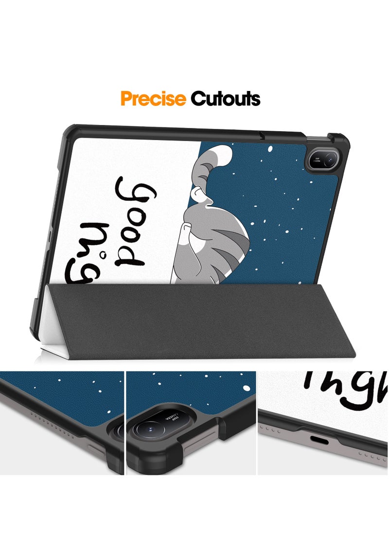 Case For Huawei MatePad SE 11" 2024 Multi-Viewing Angles All New PU Leather Smart Cover with Auto Sleep Wake Feature Slim Flip Shell Case for Huawei MatePad SE 11 (Lazy Cat)
