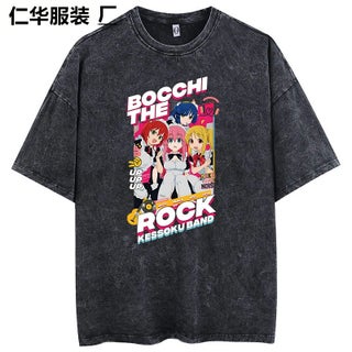 Cross-border foreign trade lonely rock LIVE STAGE cartoon animation washed old retro short sleeve T-shirt American cotton KCAT35 Washed Black - pzsku/Z262A51FAA008B087171EZ/45/1746223773/efe30b55-68f8-4ac4-ac6d-068d2fd5fc9c