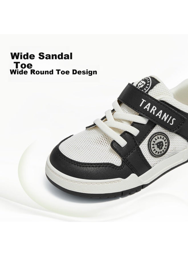 Taranis Tyrannis Spring New Boys' Soft Bottom Comfortable Children's Board Shoes Girls' Black And White Casual Sports Shoes Black/white Size 26 - Image 2