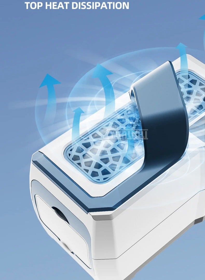 مبرد محمول، قابل لإعادة الشحن عبر USB، يمكن استخدامه في السيارة والمنزل، درجة حرارة قابلة للتعديل، رائع للتبريد - أخضر + بطارية*1 - Image 5