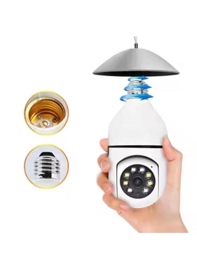 Plynox - (Pack of 3) Wifi Surveillance Light Bulb Camera Full Color Night Vision Automatic Human Tracking Zoom Indoor Security Monitor - Image 1