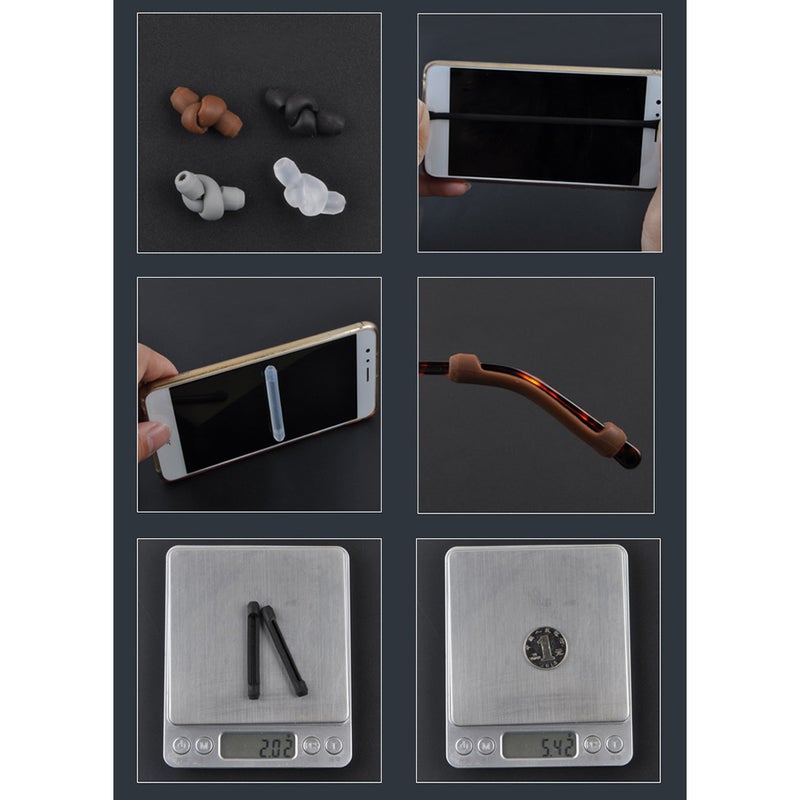 📦 20 أغطية سيليكون غير قابلة للانزلاق لأذرع النظارات سوداء متينة - Image 4