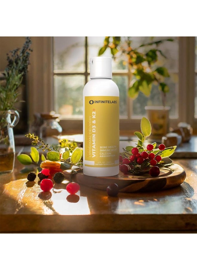 Infinite Labs Infinite Labs Liposomal Vitamin D3 & K2+ | Bone & Heart Guardian | High Absorption Formula for Optimal Bone Density & Cardiovascular Support | Gluten Free, Sugar Free | 150ML, 5 Fl Oz  - Image 5