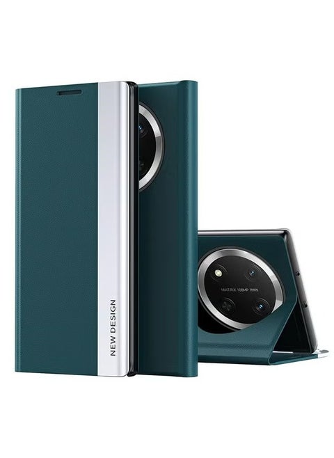 Honor X9c Flip Case,Ultra Slim TPU Leather Full Body Protection Magnetic Stand Shockproof Phone Cover,Green