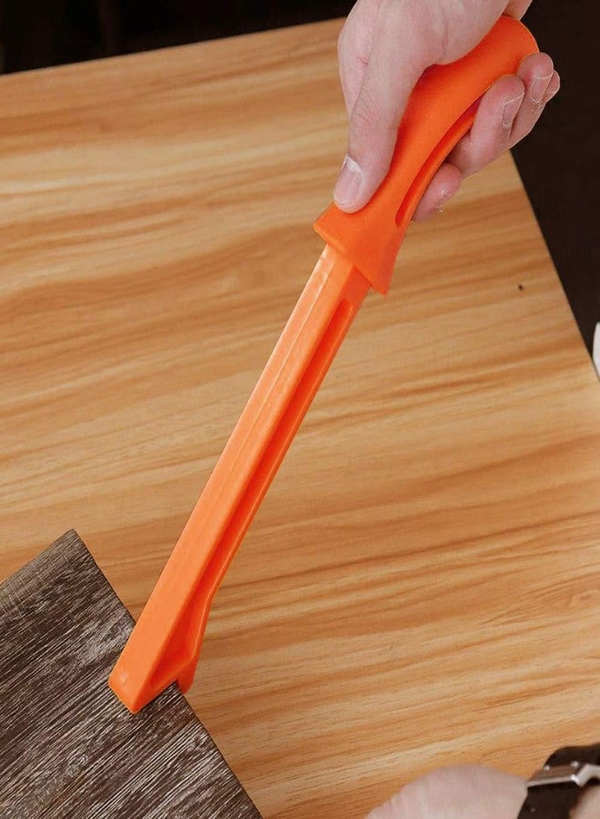 Hyuduo 4Pcs Safety Push Block Stick Set, Woodworking Protective Hand Saw Plastic Push Sticks Tool Set for Carpentry Woodworker Household Outdoor (Orange) - Image 4