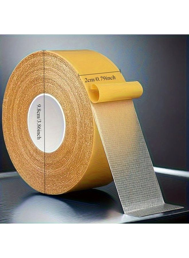 Model A 2pcs Super Strong Double Sided Tape Waterproof Translucent Adhesive With Fiberglass Mesh For Walls Glass Fabrics Wood Metal - Image 3