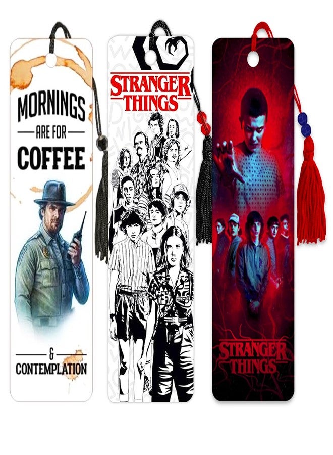 Stranger Things Bookmark Set - Bundle with 3 Collectible Bookmarks Featuring Eleven and More | Stranger Things Merch and Stocking Stuffers - Image 1
