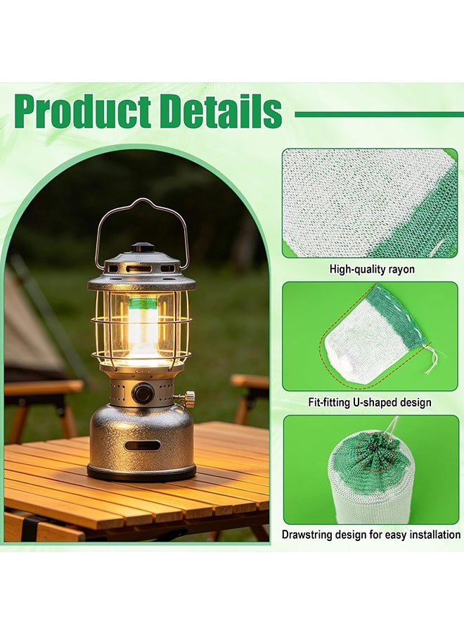 Wffo 10 Pack U-Shaped Lantern Mantles,Propane Lantern Mantle,Upgrade Camping Lamp Mantle,Gas Lamp Mantles Perfect for Outdoor Camping Fueled Lighting (Green） - Image 4