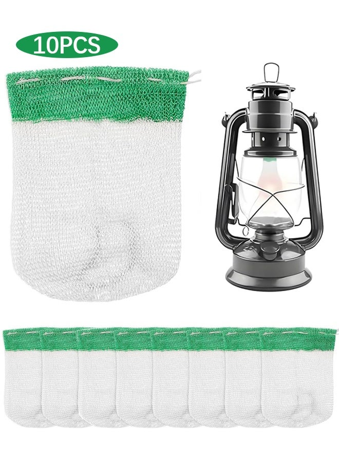Wffo 10 Pack U-Shaped Lantern Mantles,Propane Lantern Mantle,Upgrade Camping Lamp Mantle,Gas Lamp Mantles Perfect for Outdoor Camping Fueled Lighting (Green） - Image 1