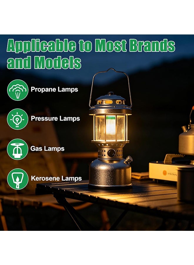 Wffo 10 Pack U-Shaped Lantern Mantles,Propane Lantern Mantle,Upgrade Camping Lamp Mantle,Gas Lamp Mantles Perfect for Outdoor Camping Fueled Lighting (Green） - Image 5