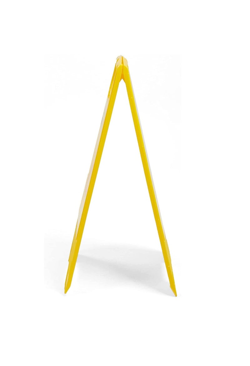 Carepure Caution Sign Board | ABS-Plastic | Standing Caution Sign Board - (Yellow) (No Entry) - Image 4