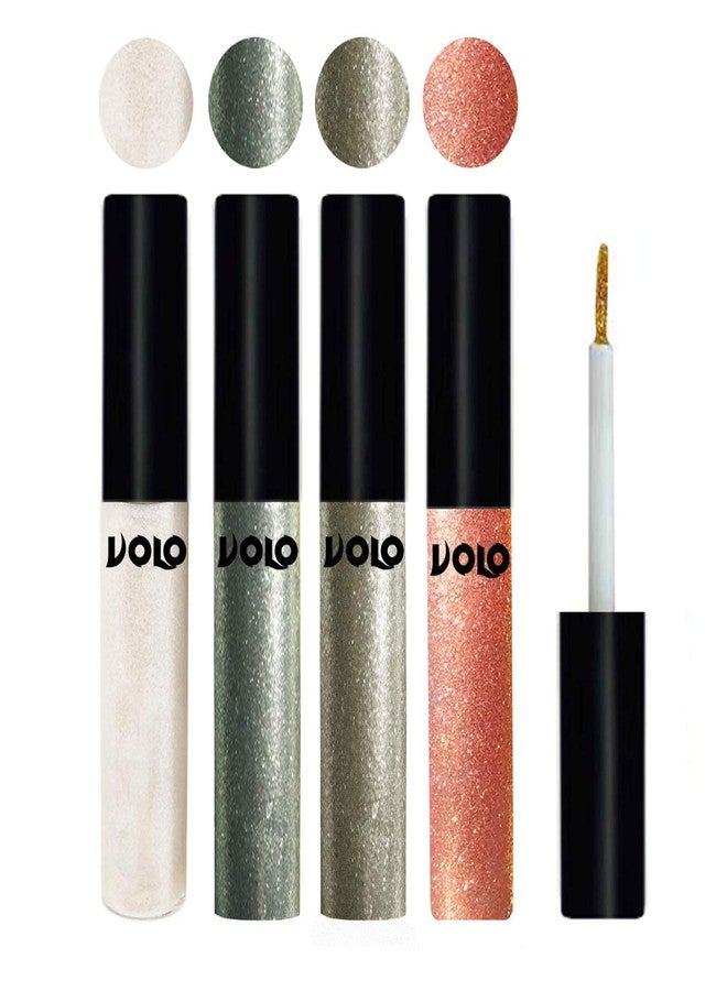 Volo WATERPROOF GLITTER EYE LINER(White, Entick Silver, Light Copper, Rose Gold) - Image 2